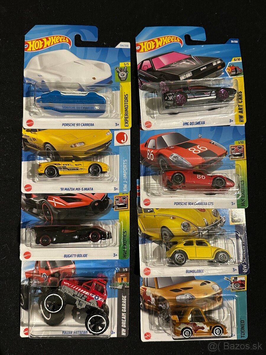 Hot Wheels autíčka 8 kusov nové neotvorené