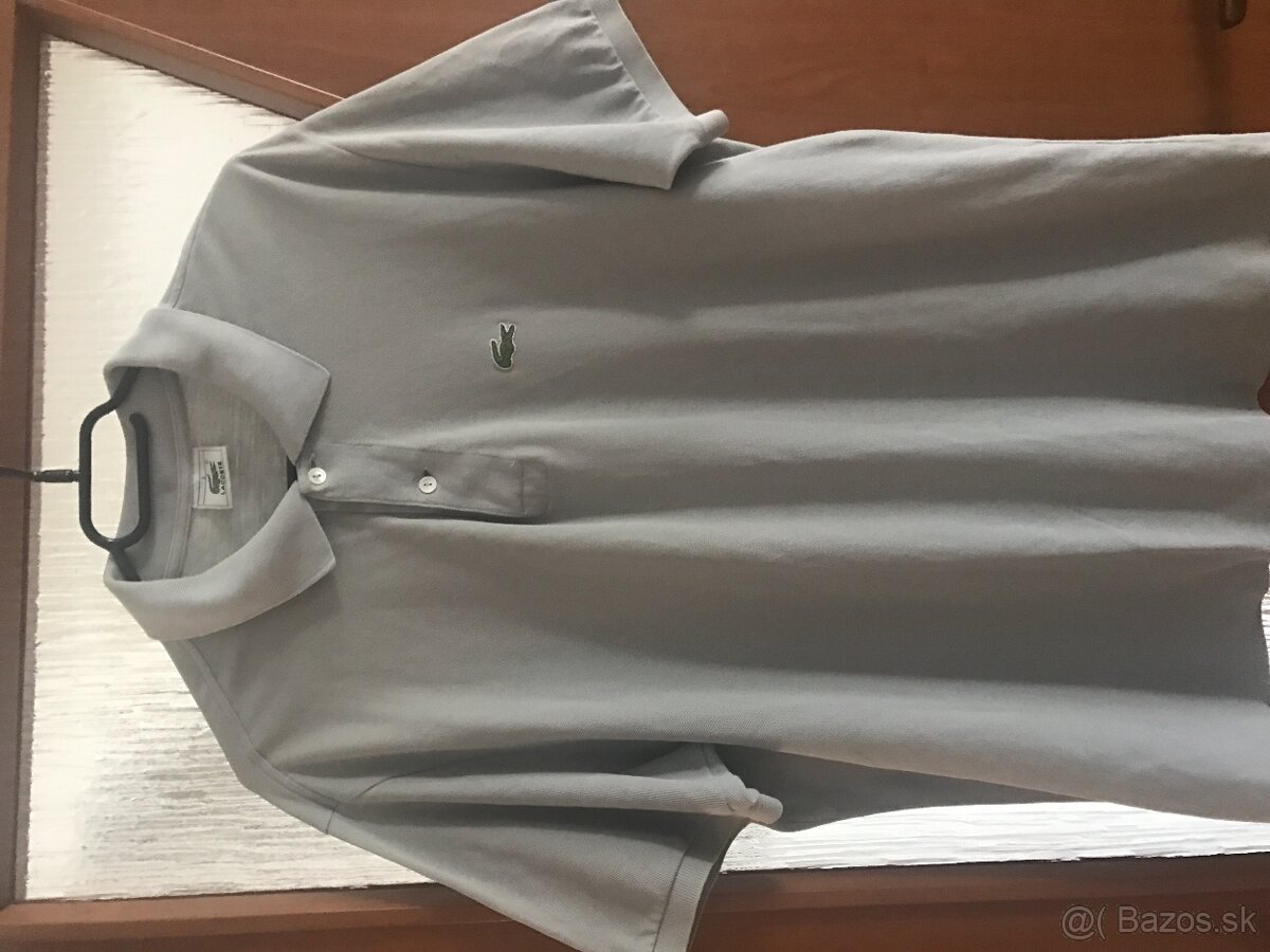 LACOSTE originál sive pánske polotricko XL
