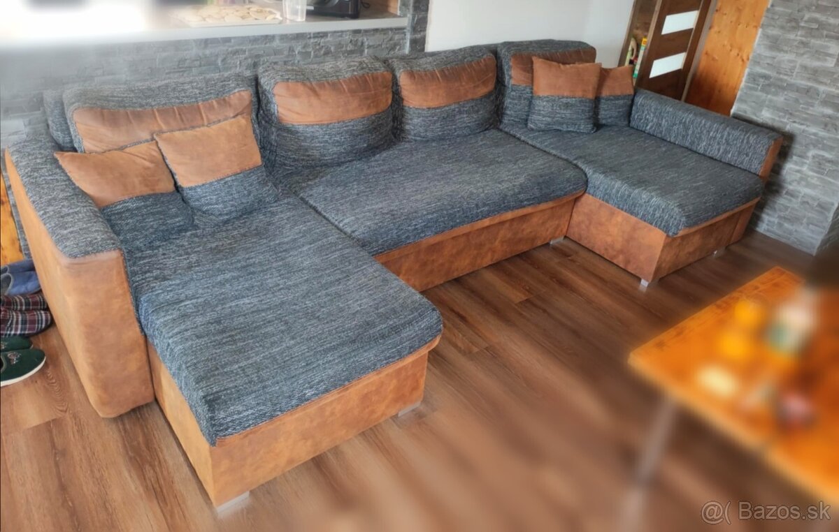Rozkladacia sedačka v tvare U