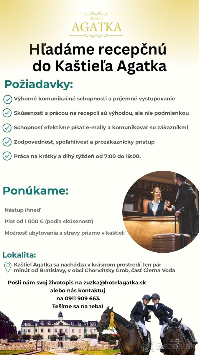 recepčná, recepcia