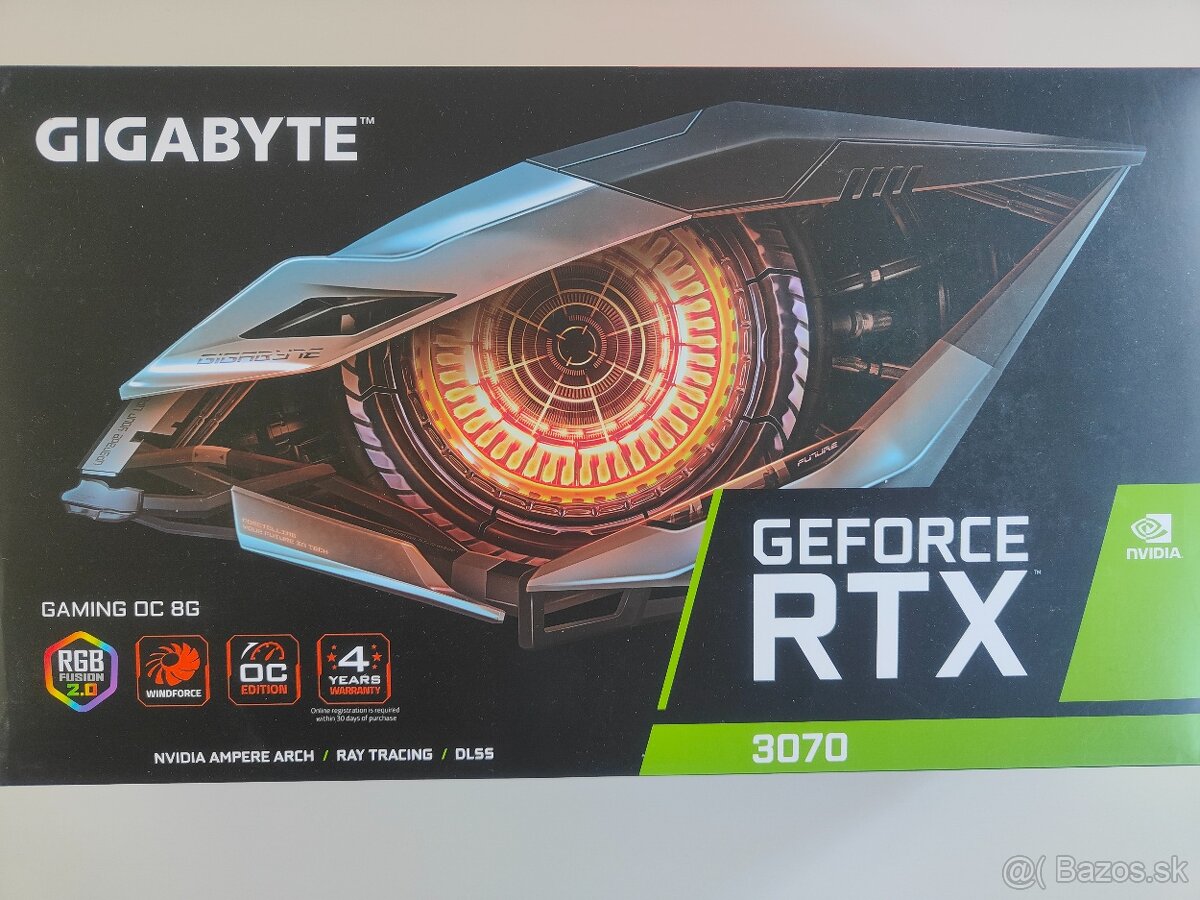 Predám grafickú kartu Nvidia GeForce RTX 3070 , 8GB GDDR6