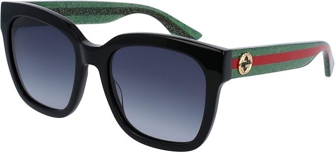 Dámske slnečné okuliare GUCCI GG0034SN, čierno-zeleno-sivé,