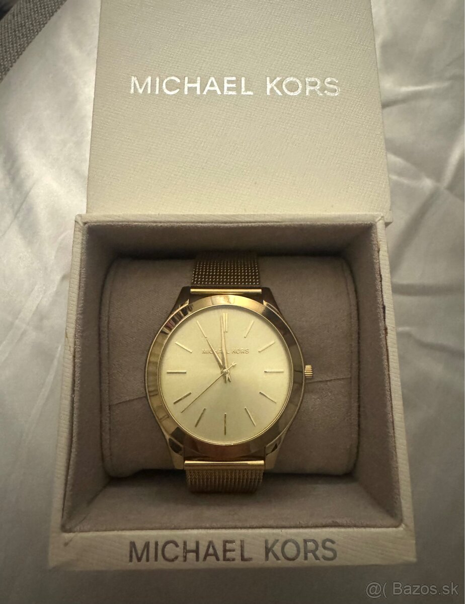 Predám original nove MK hodinky v zlatej farbe model 3282
