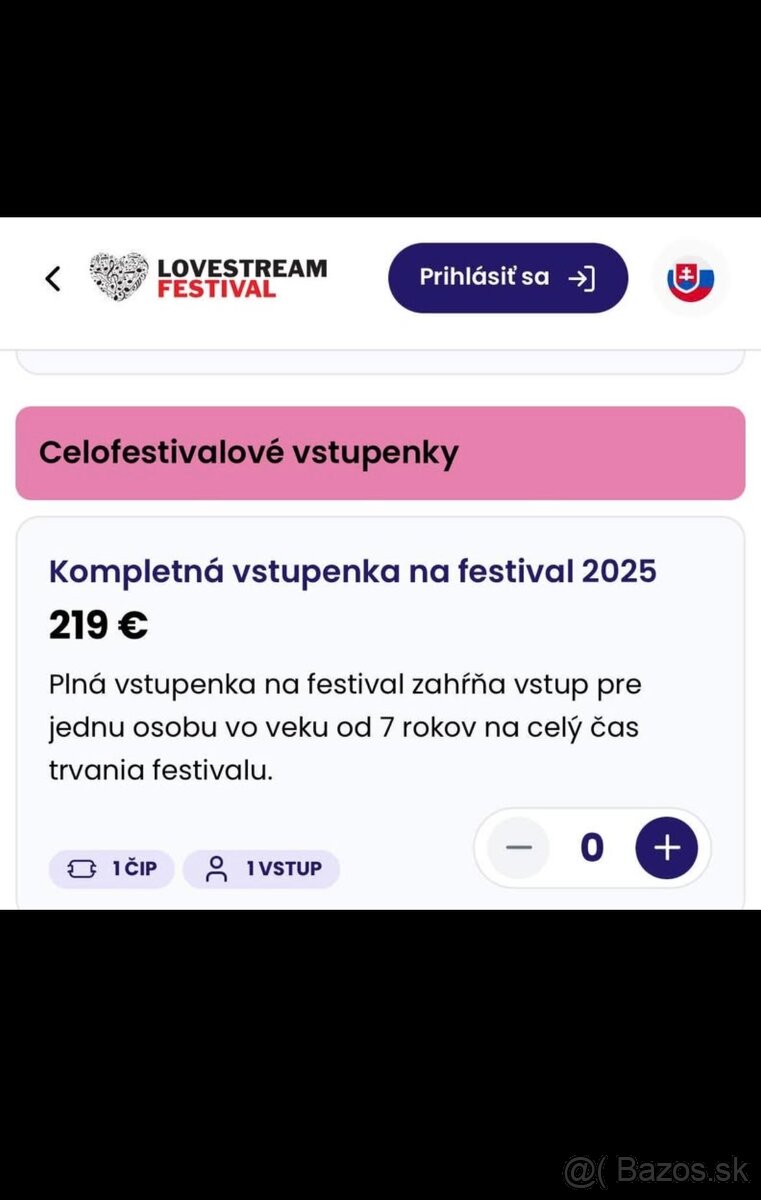 Lístok na Lovestream