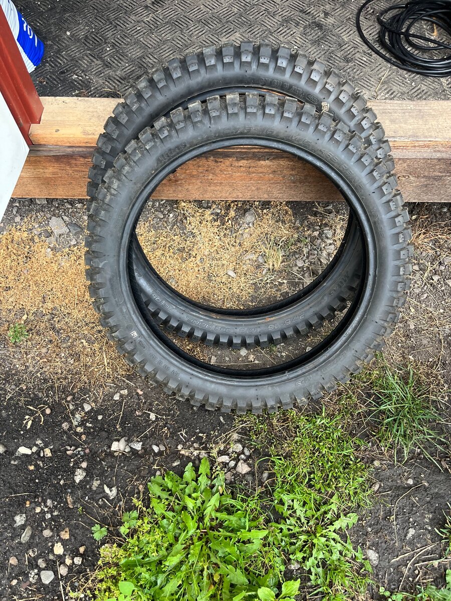 2x NOVÉ pneu Mitas 2.75/R16