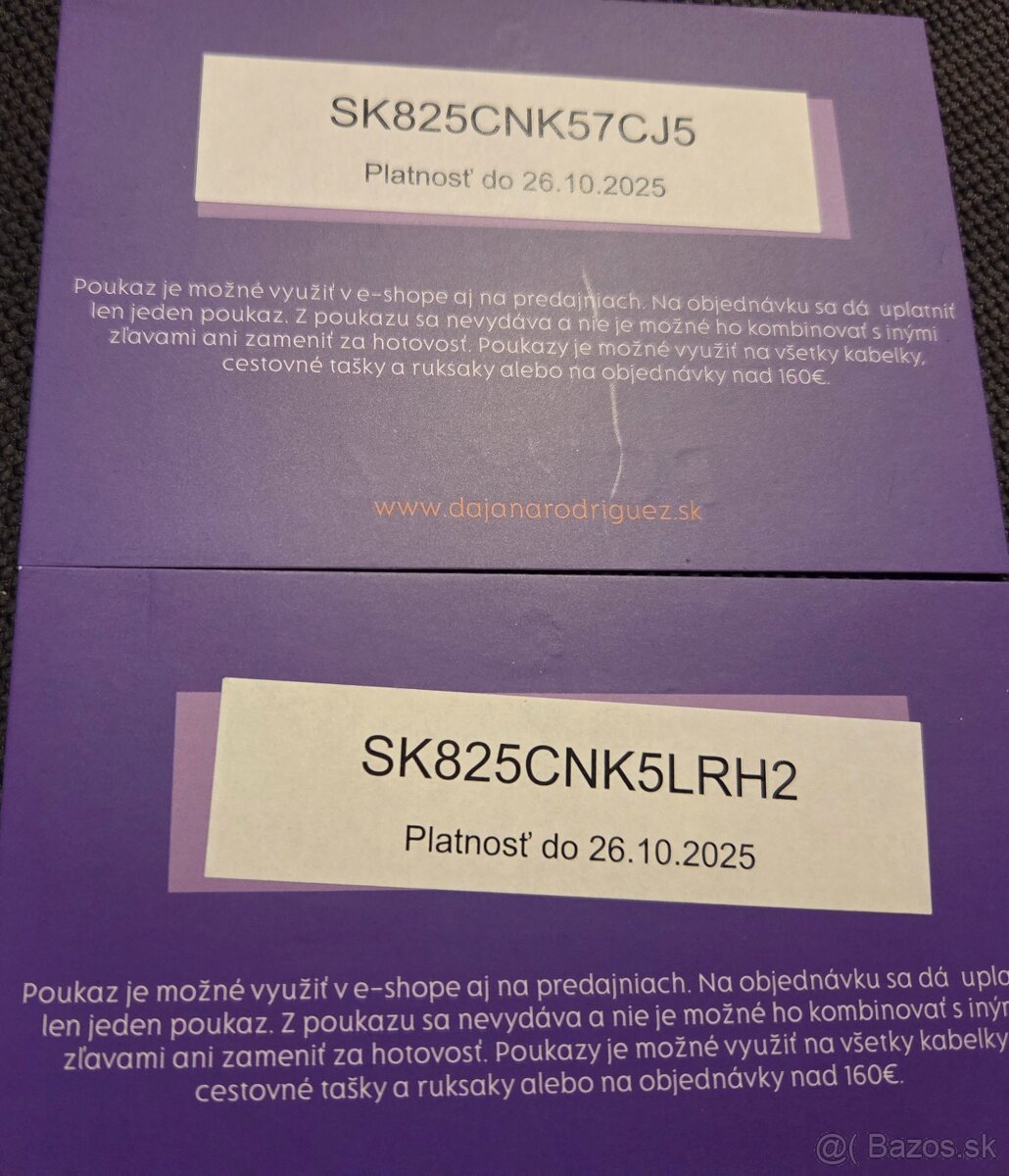Darujem poukazy Dajana Rodriguez