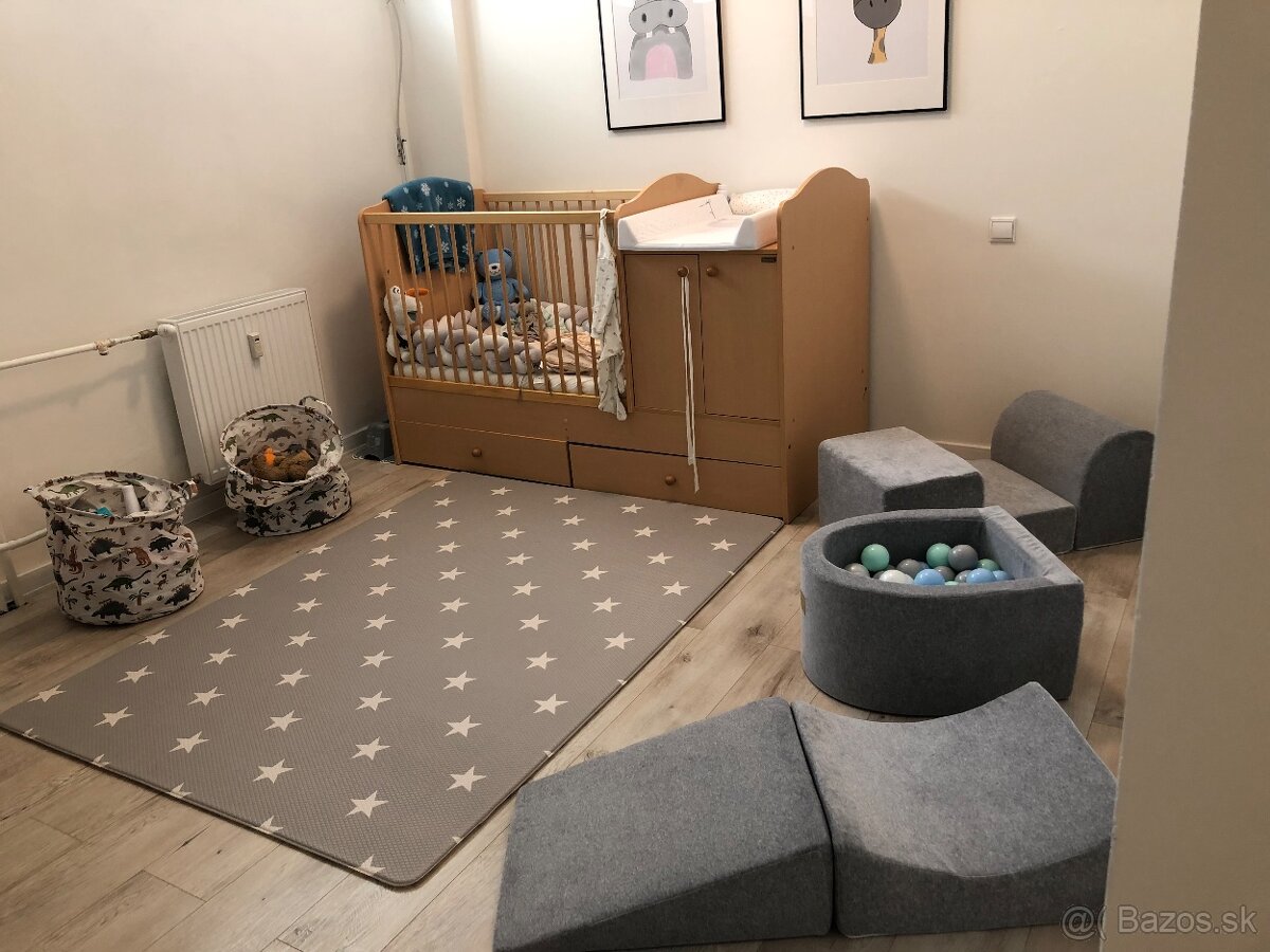 MeowBaby® Velvet penové detské ihrisko s mini bazéno