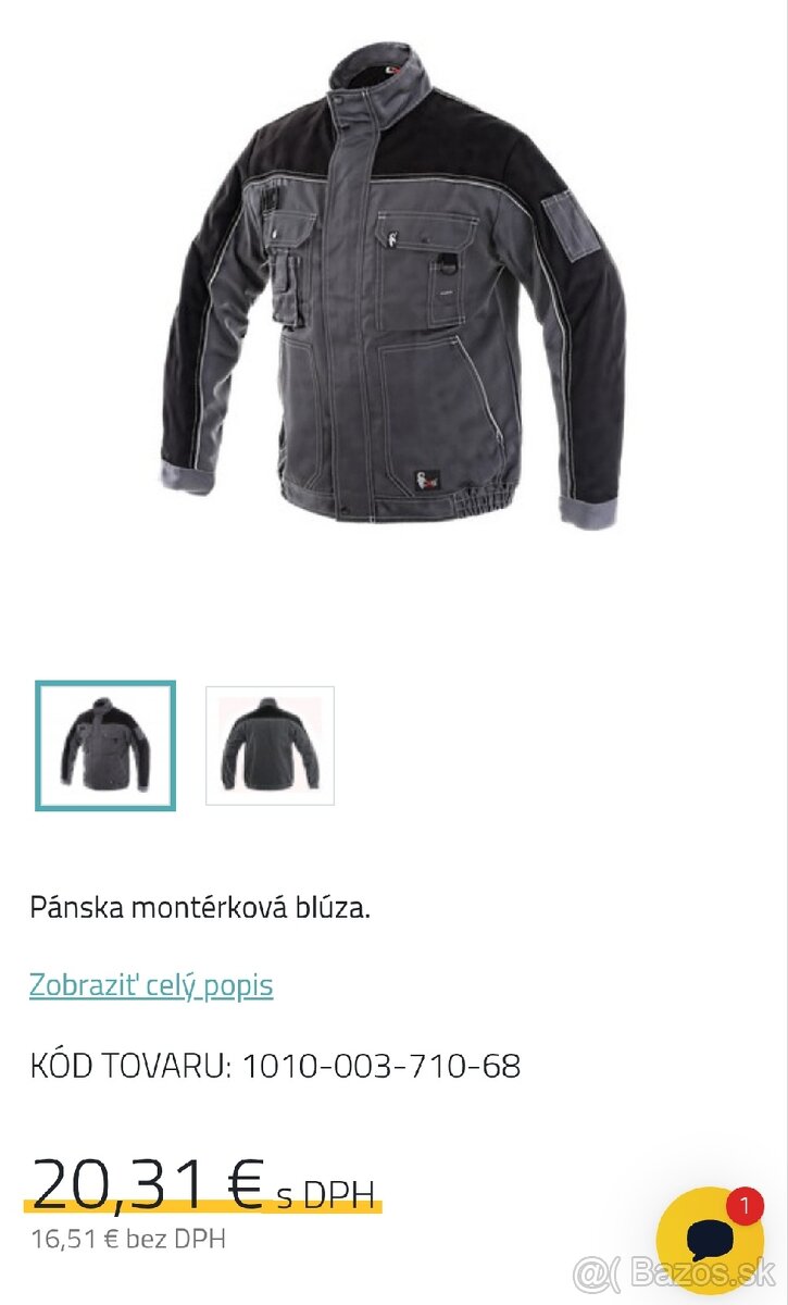 Nové komplet monterky vel 54