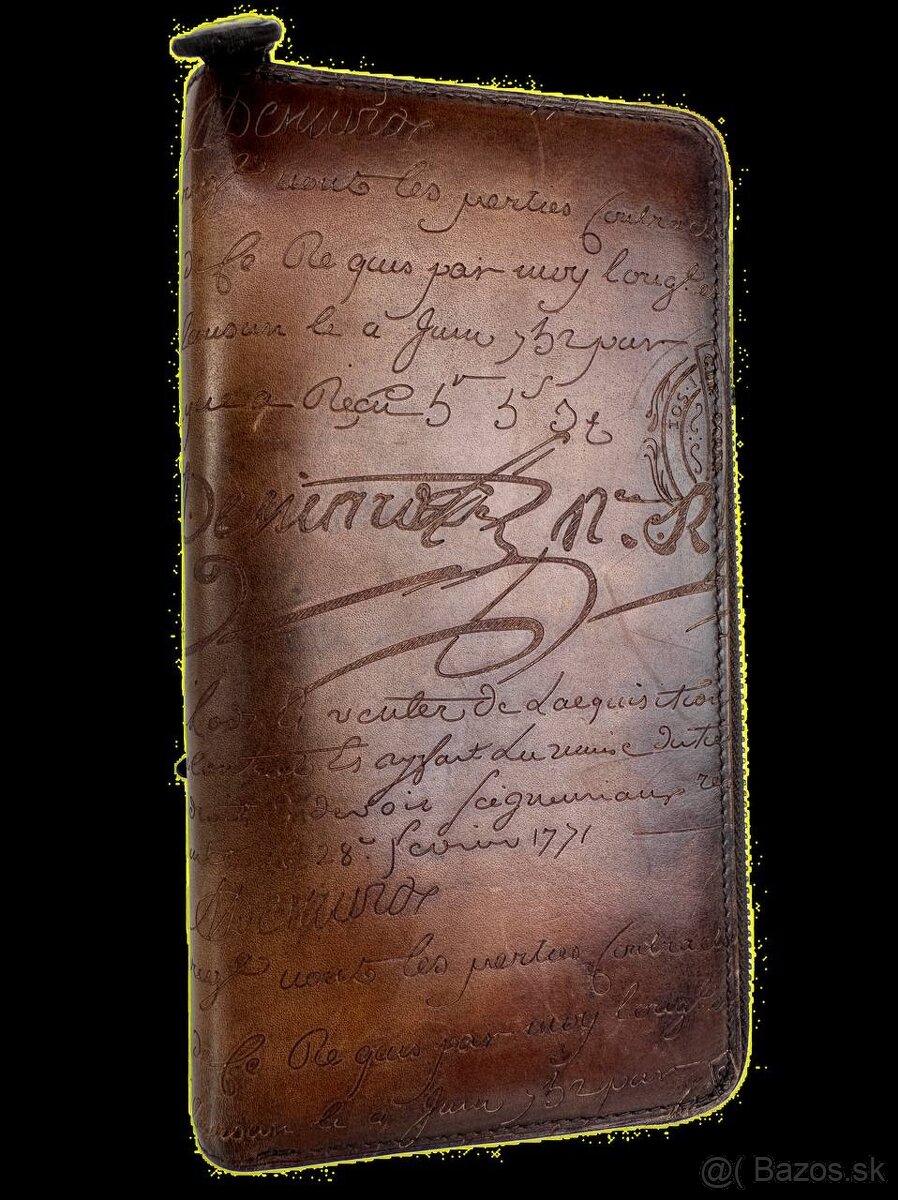 Berluti Venezia Scritto kožená peňaženka 
