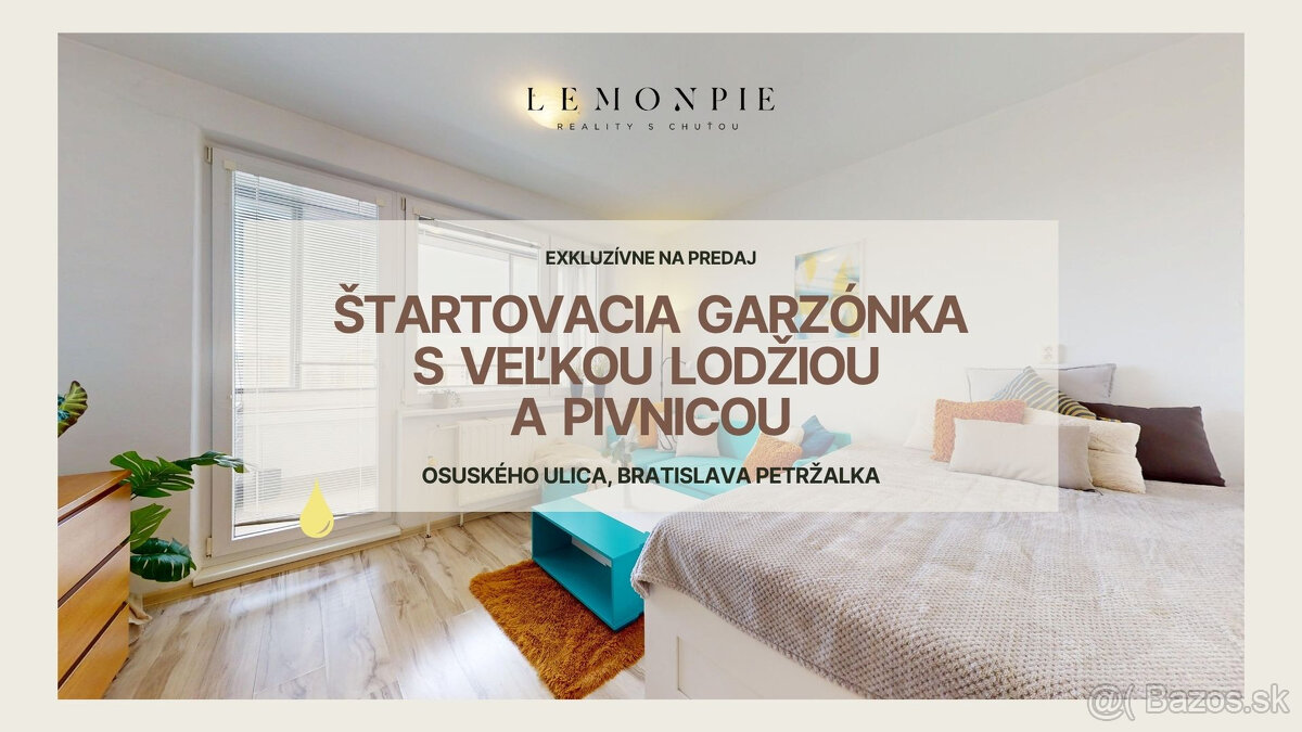 NA PREDAJ GARZÓNKA S VEĽKOU LODŽIOU NA OSUSKÉHO V PETRŽALKE