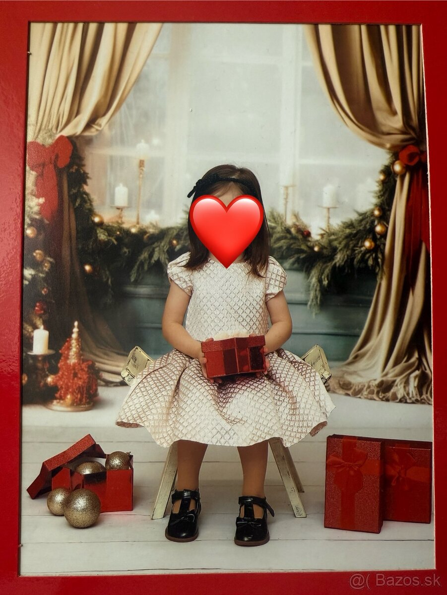 Zlaté spoločenské šaty pre malé princezné v.92 CoolClub