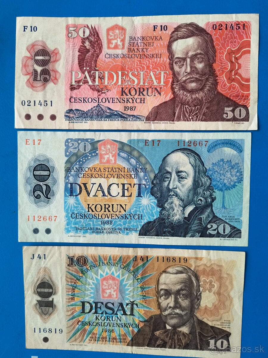 ČESKOSLOVENSKÉ BANKOVKY