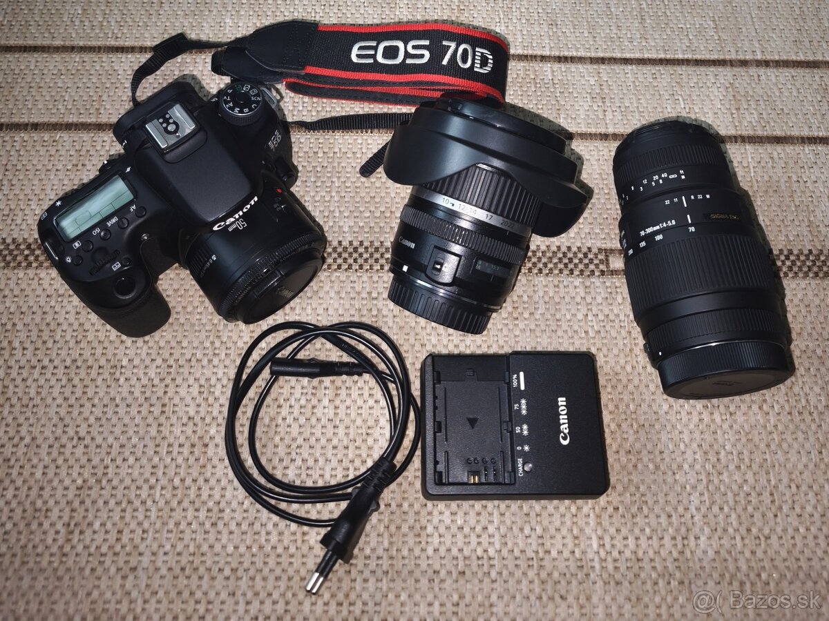 Canon EOS 70D, 3 objektívy