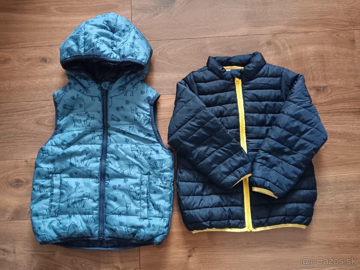 Prechodná bunda, vesta veľ. 110,116