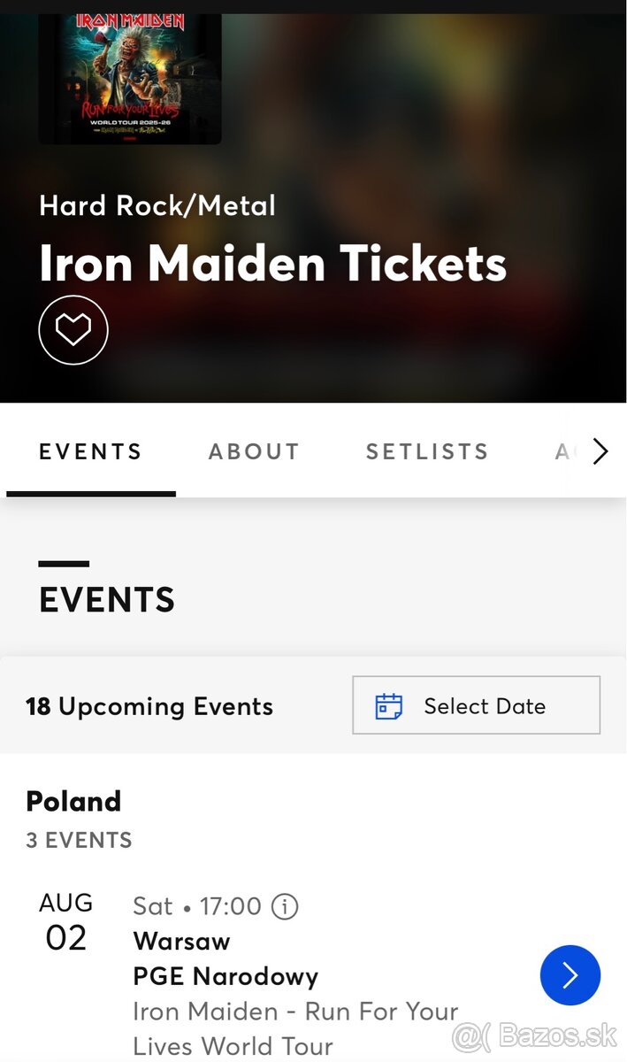 Iron Maiden 2025 Warsaw 2.8.2025