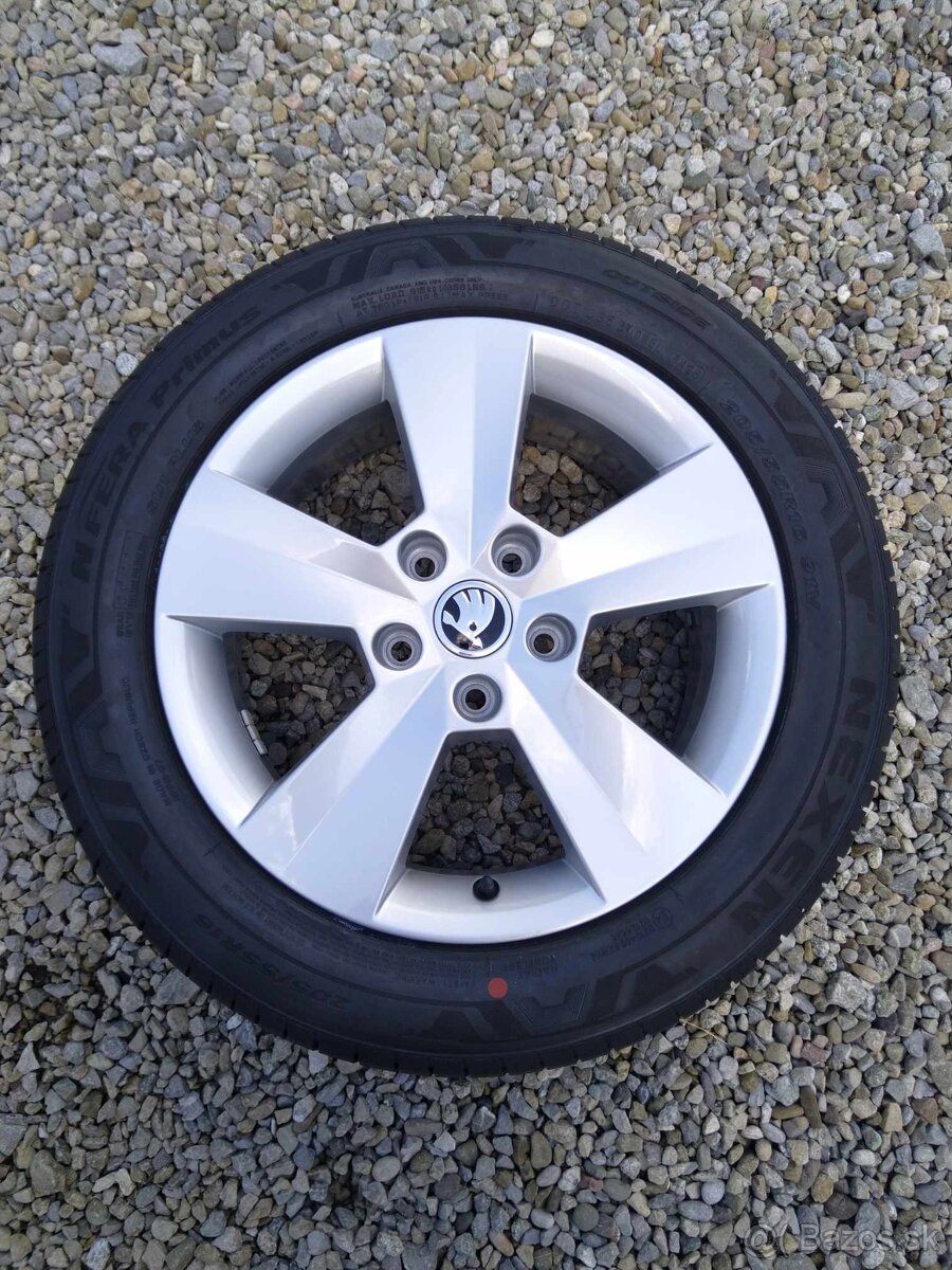 Alu 5 x 112 R 16 + letné pneu DOT 0425.
