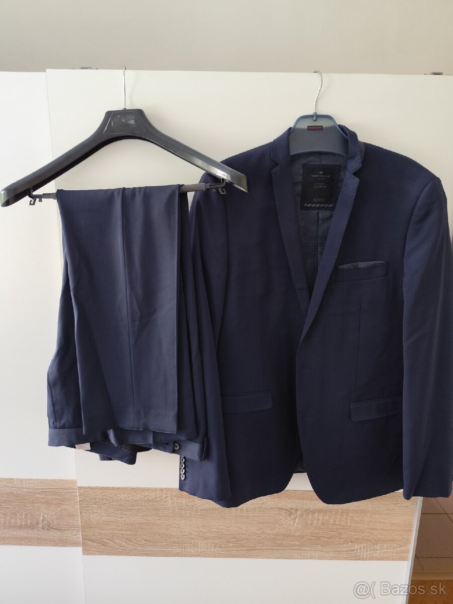 Tom Tailor tmavomodry oblek vel. 52