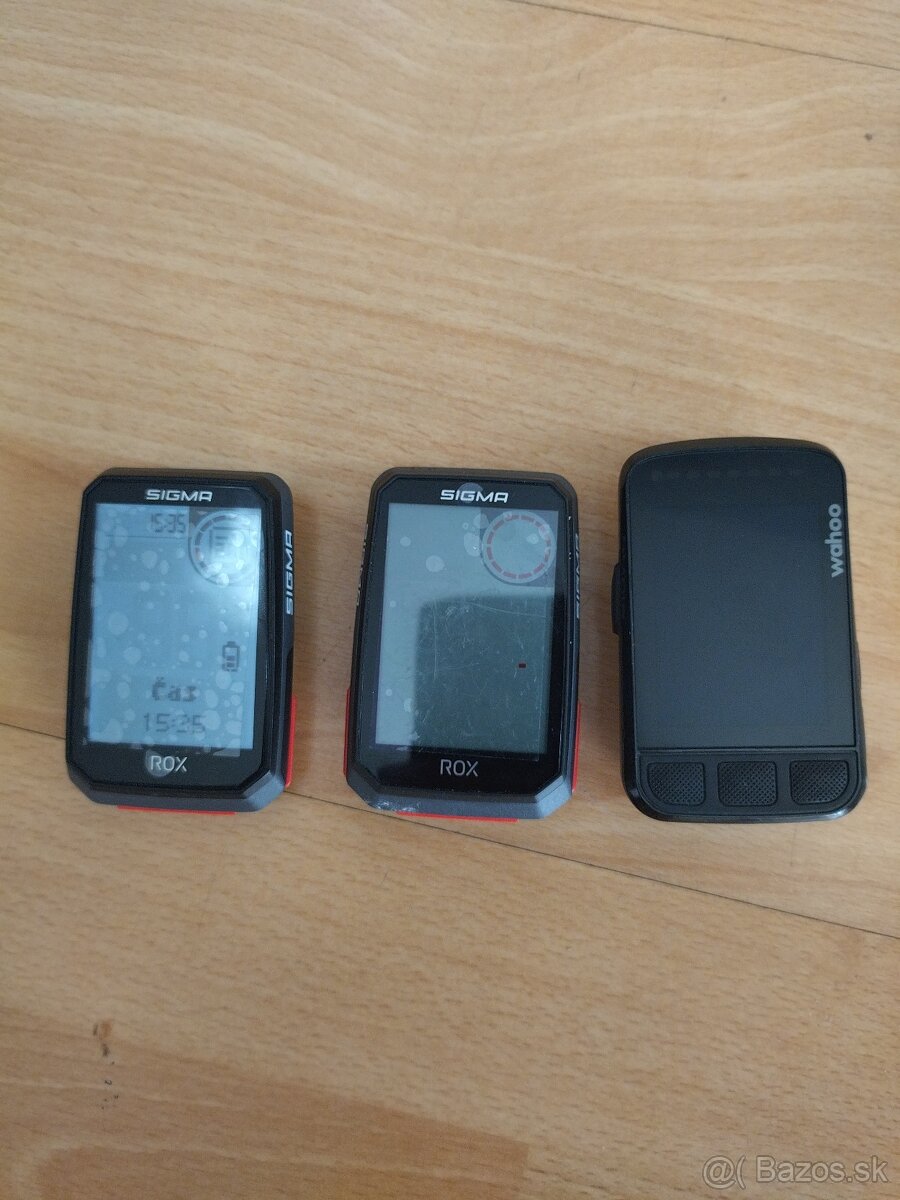 3x GPS cyklopočitače wahhoo element Bolt V2 2x Sigma rox4.0