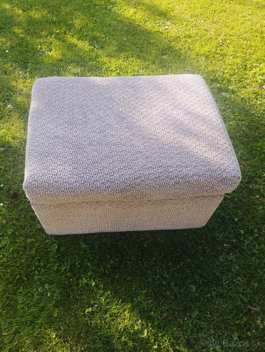 Retro tabureta veľká s úložným priestorom