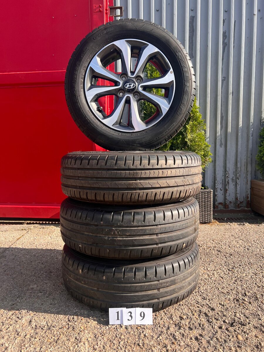 Predám letnú sadu kolies Hyundai i20 4x100 R15, 185/65R15