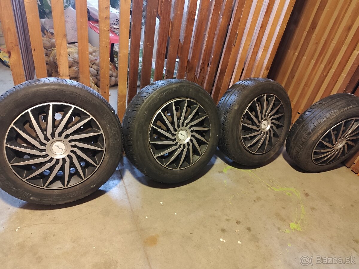 Predám kolesá R14 letné pneumatiky 165/65