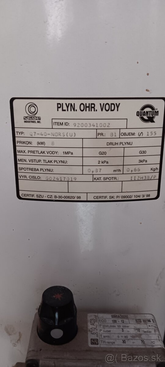 Plynový ohrev vody