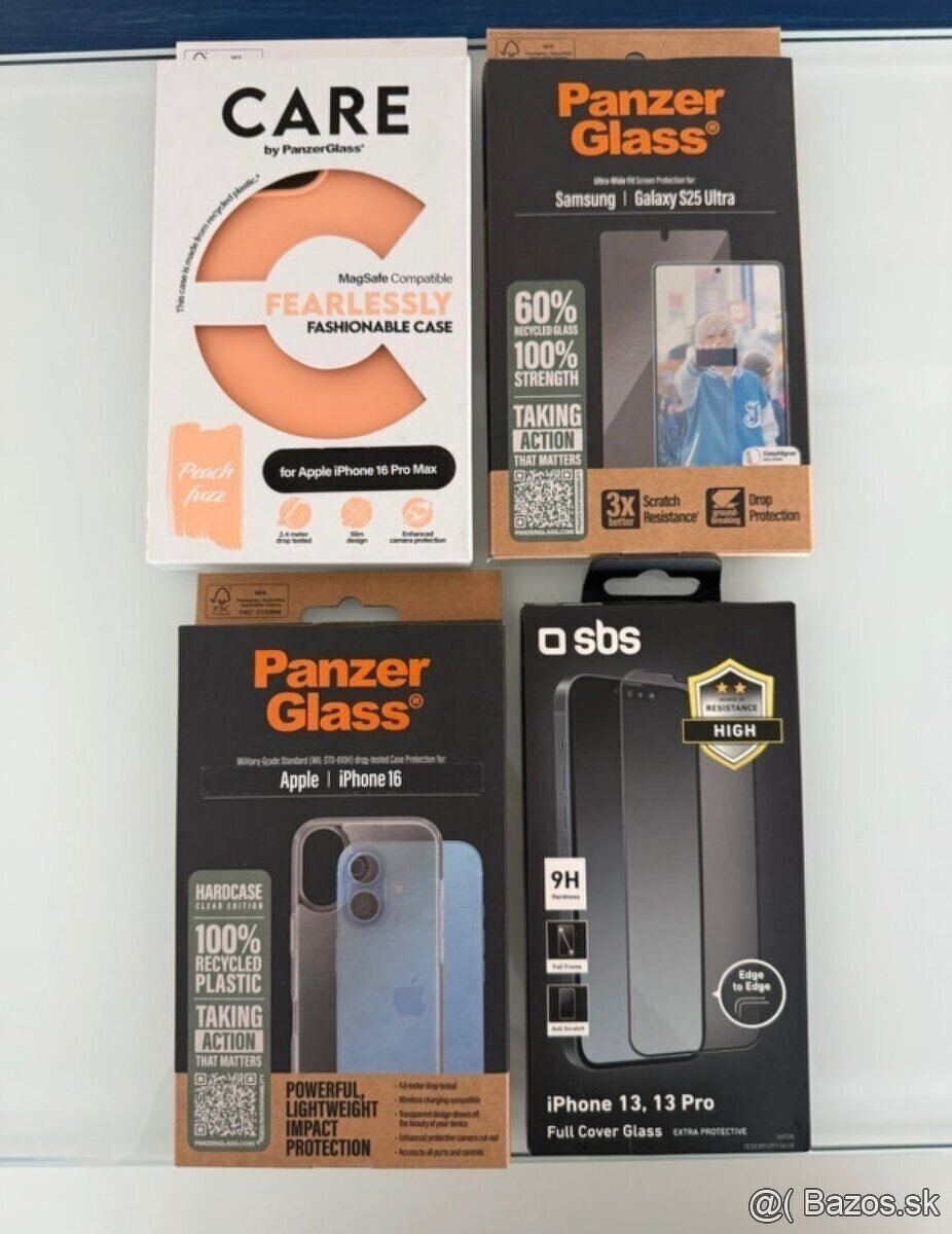 PanzerGlass & SBS sklá a obaly (Samsung a iPhone)