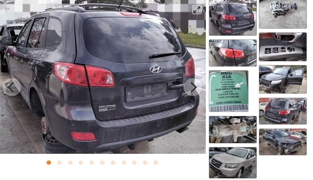 Hyundai Santa Fe 2.2 CRDi 2008 predám PREVODOVKA MANUÁL 4x4,