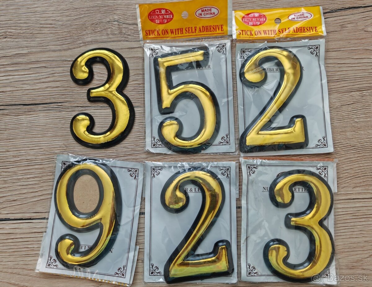 Čísla samolepiace