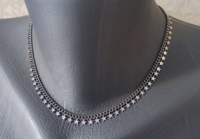 Retiazka s hviezdičkami - chirurgická oceľ