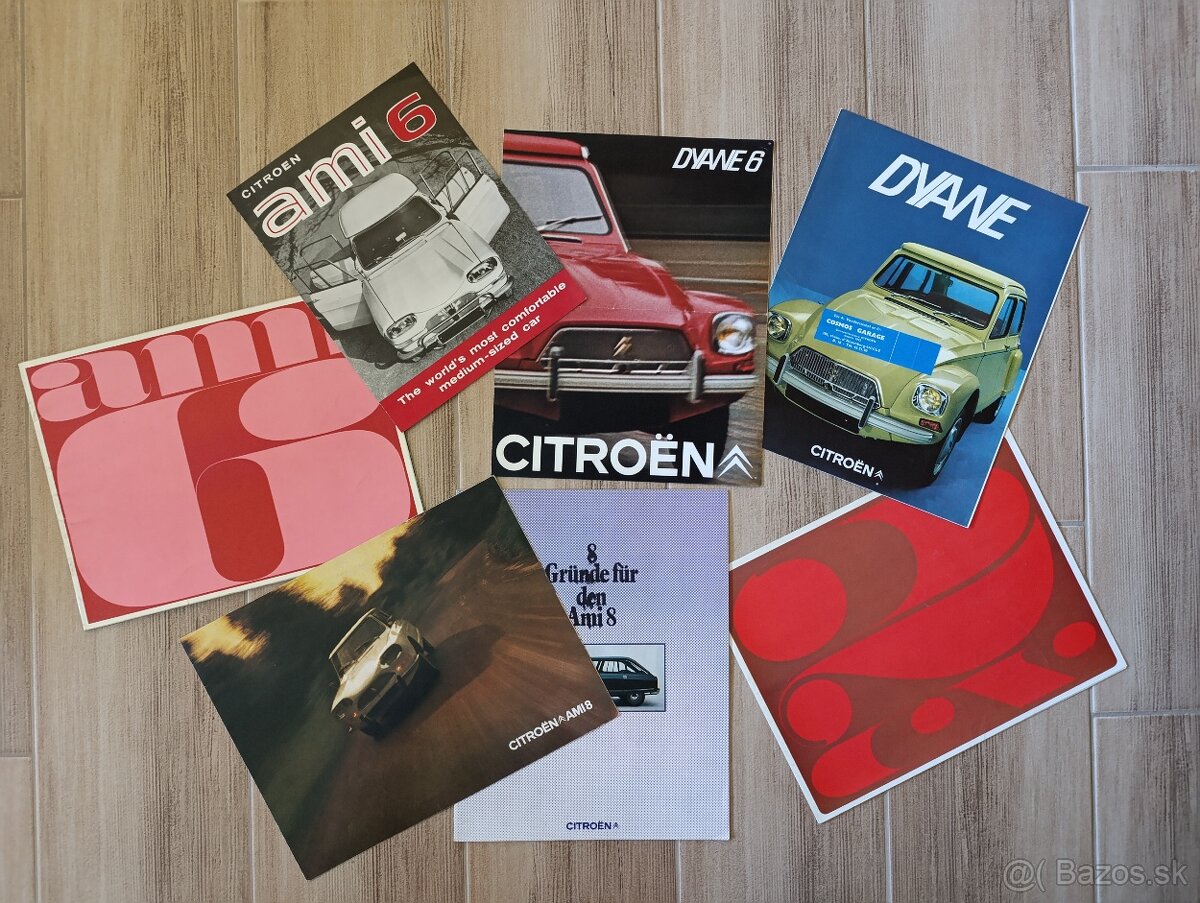 Prospekty Citroen 60. až 90. léta.