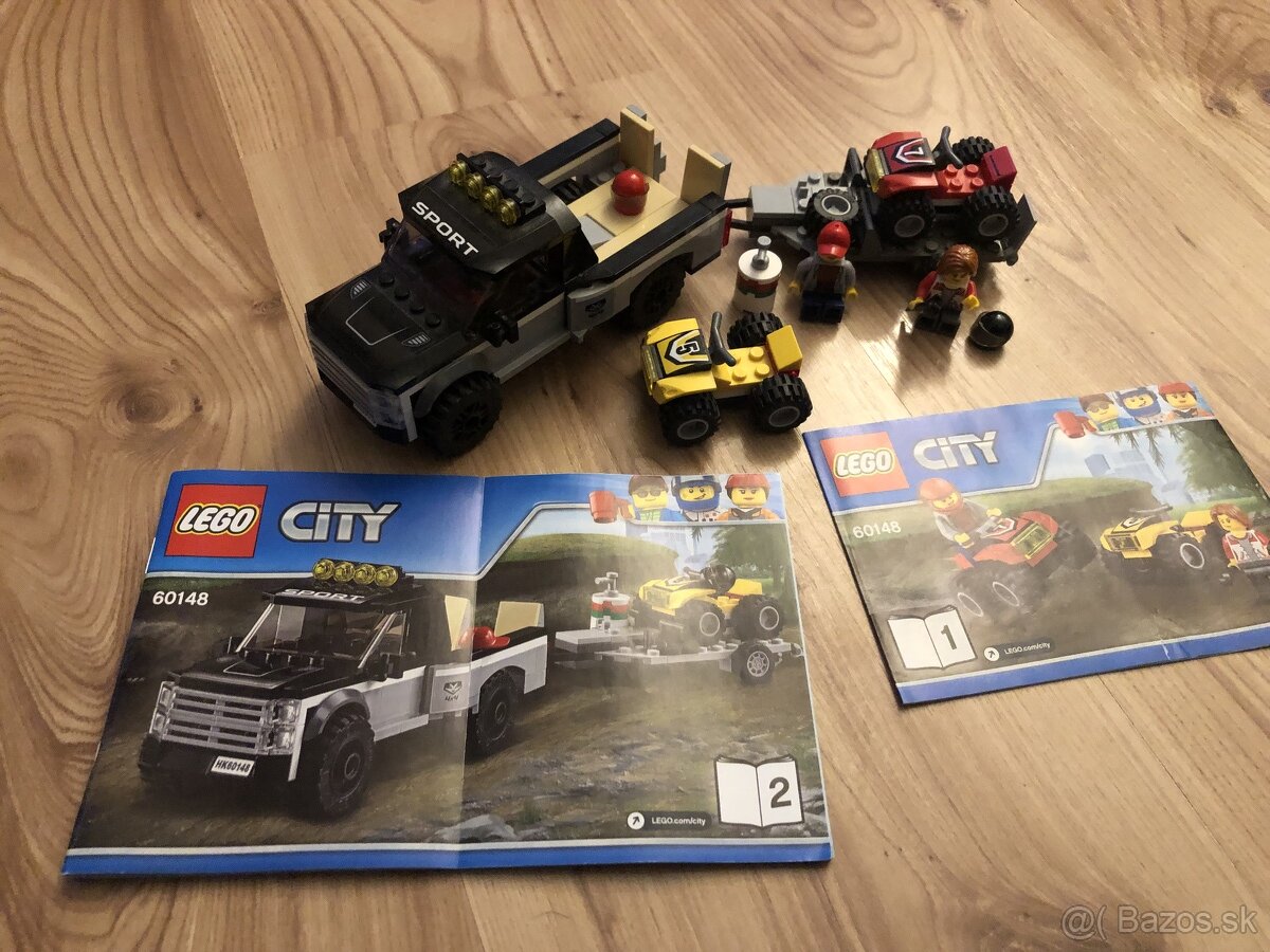 Lego CITY 60148 - Nákladiak s prívesom + 2 x štvorkolka