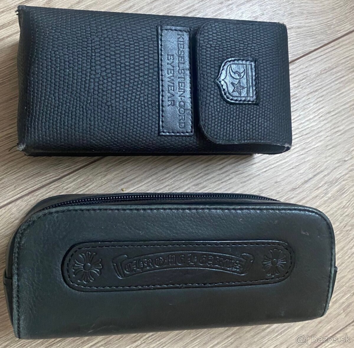 Chrome Hearts Originálne kožené puzdro na okuliare
