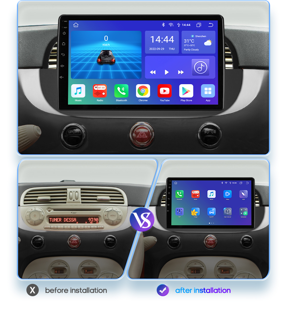 Radio fiat 500