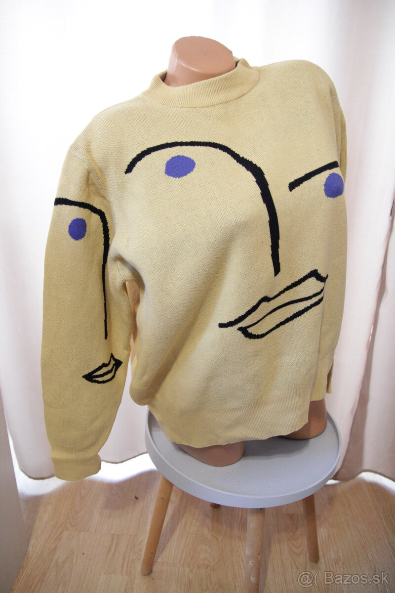 Bledo žltý sveter, L/XL