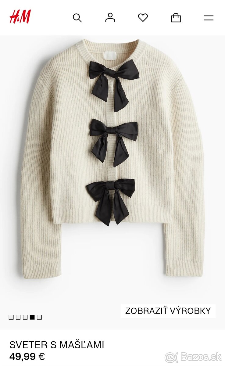 Svetrík s mašličkami S