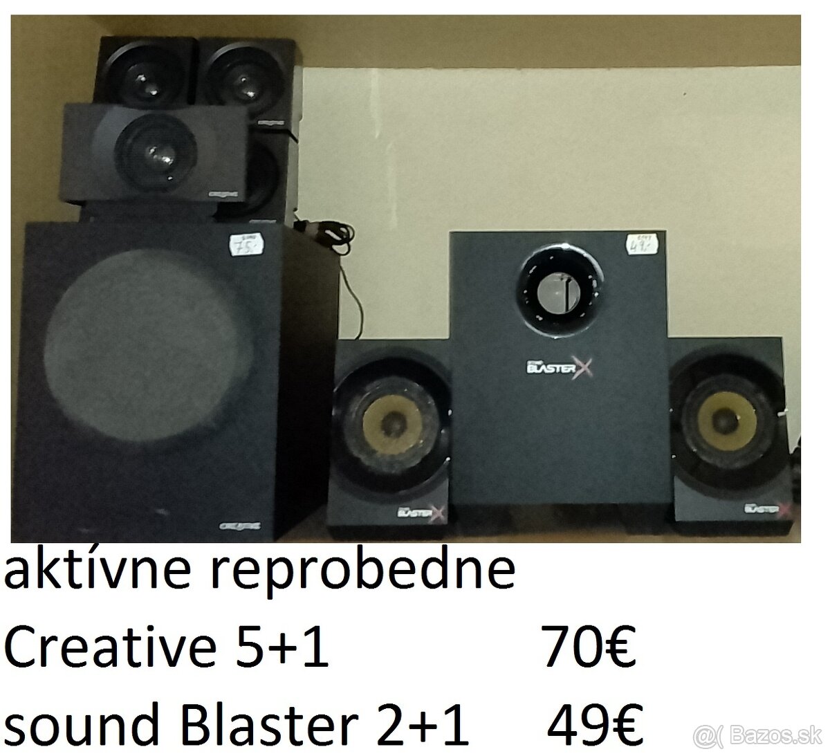 predám aktívne bedňe Creative- aj rôzne iné