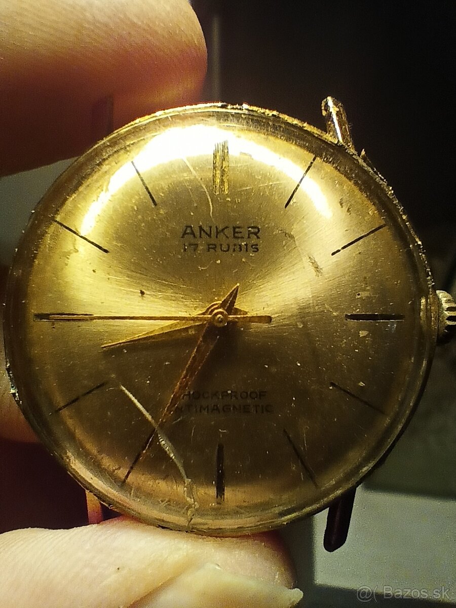 Zlaté hodinky anker - 14k 0,585