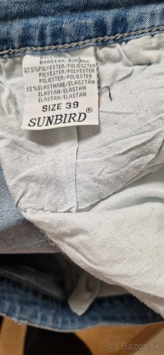 Dámska riflova sukňa veľkosť 39