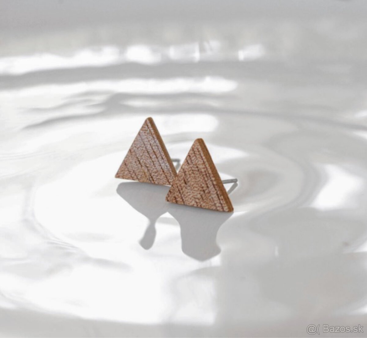 Krásne drevené home made náušnice