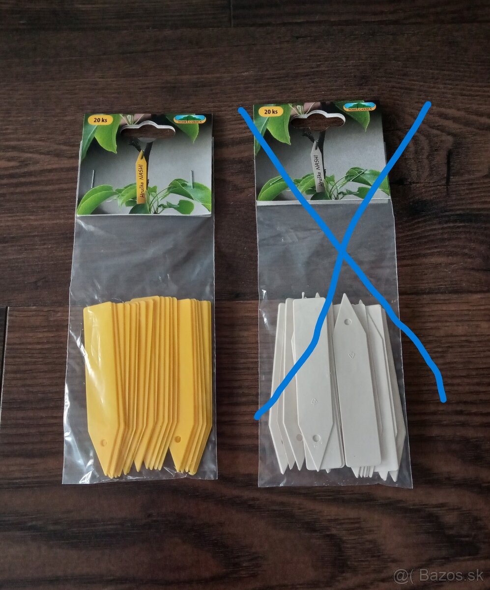 Menovky, štítky na označovanie rastlín