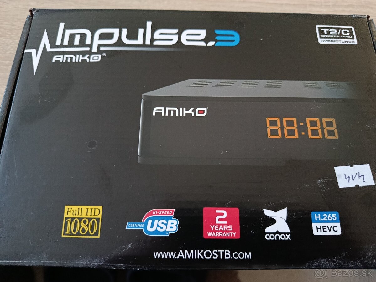 Full HD DVB-T/T2 príjmač Amiko Impulse 3 H.265: