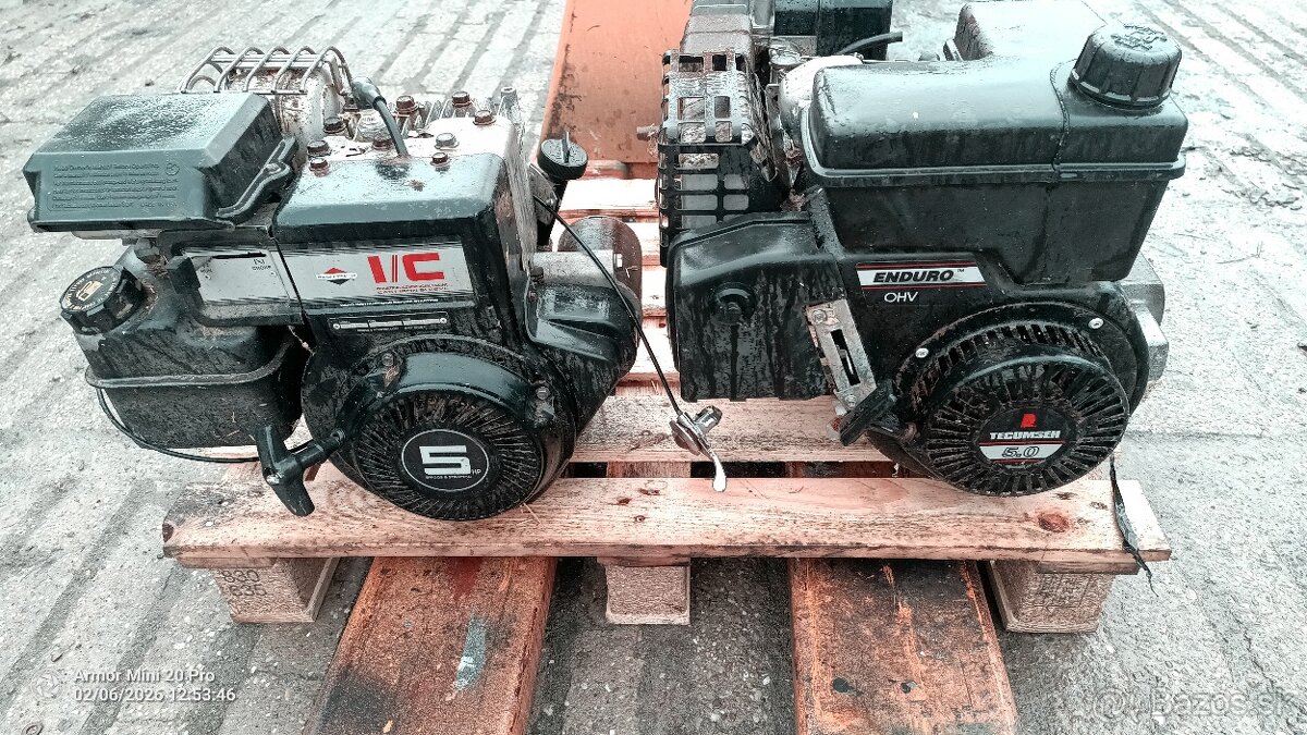 Predám motor Tecumseh 5hp a Kawasaki 5hp