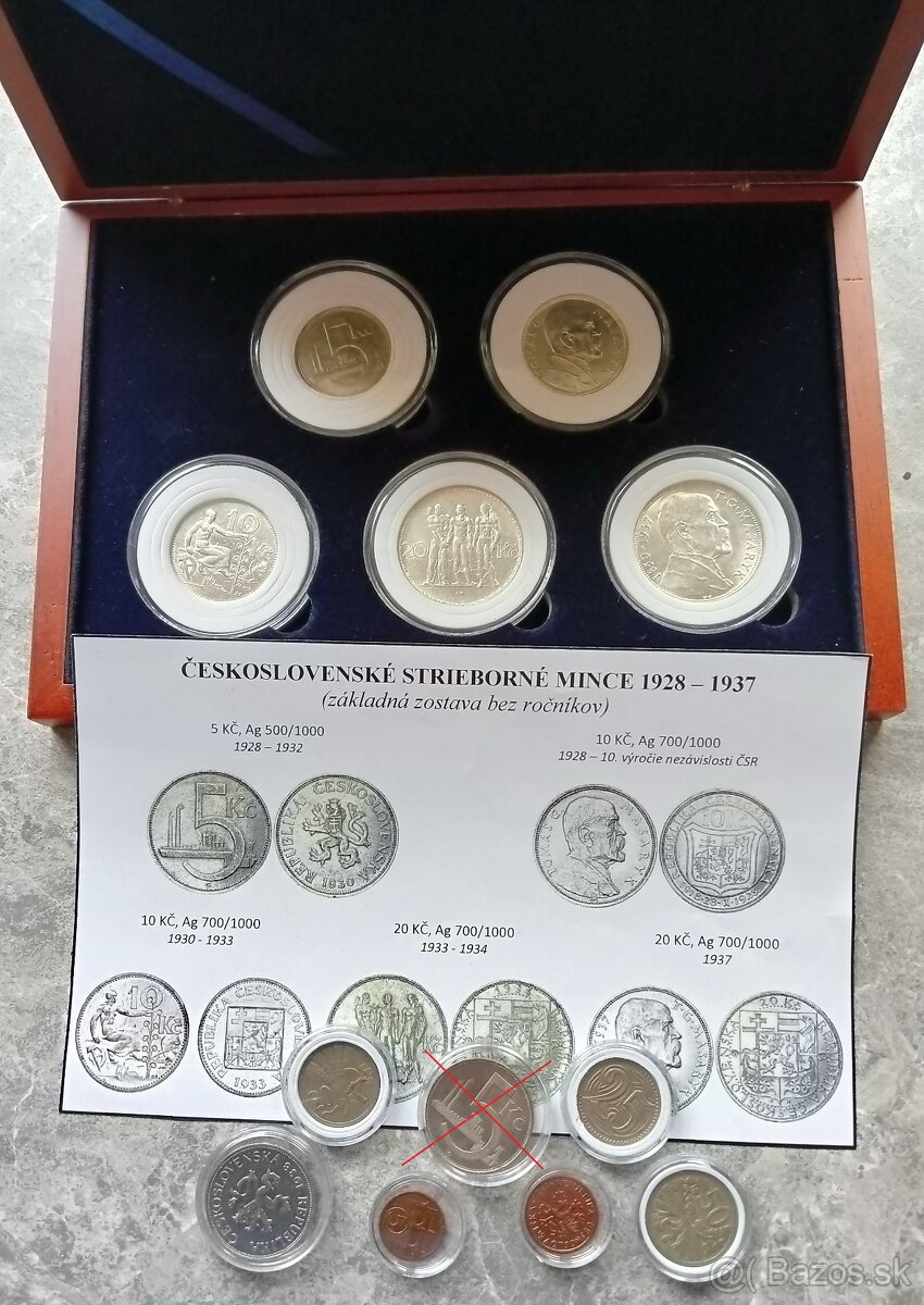 Lot Československých mincí ČSR 1