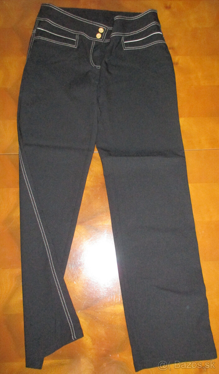 Čierne dámske nohavice Rebeca, veľ. 40- elastické