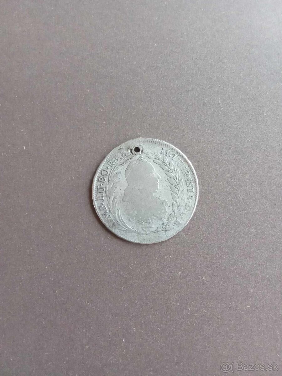 Strieborny 20 Krejcar 1777 - IC.FA - Maria Terezia -