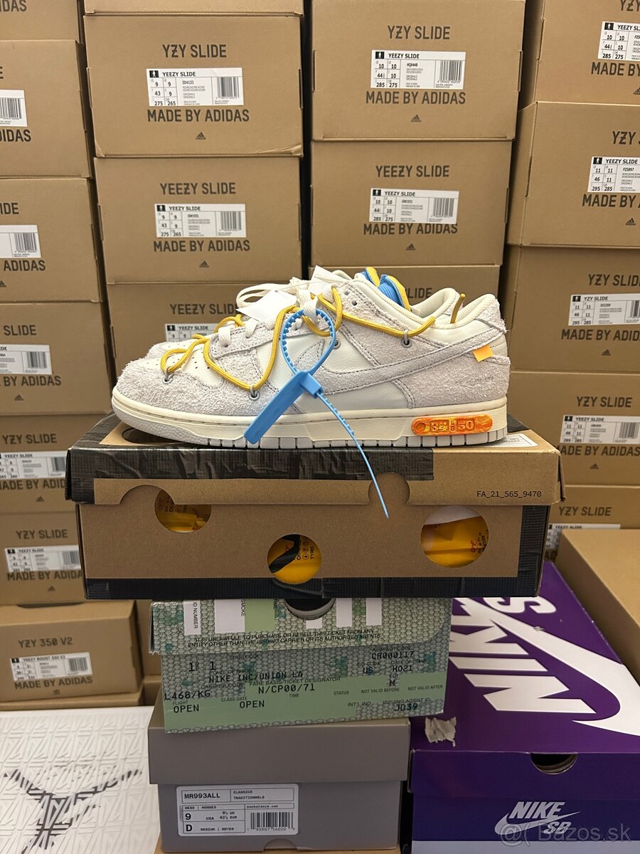 Nike Dunk Low Off White Lot 34, 44.5