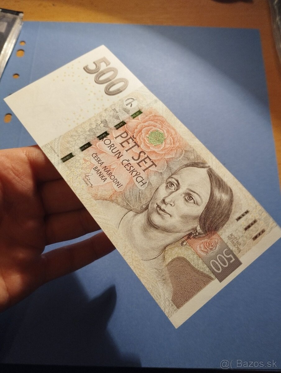 Predám bankovku 500kč 2009 vzácnejšie seria R