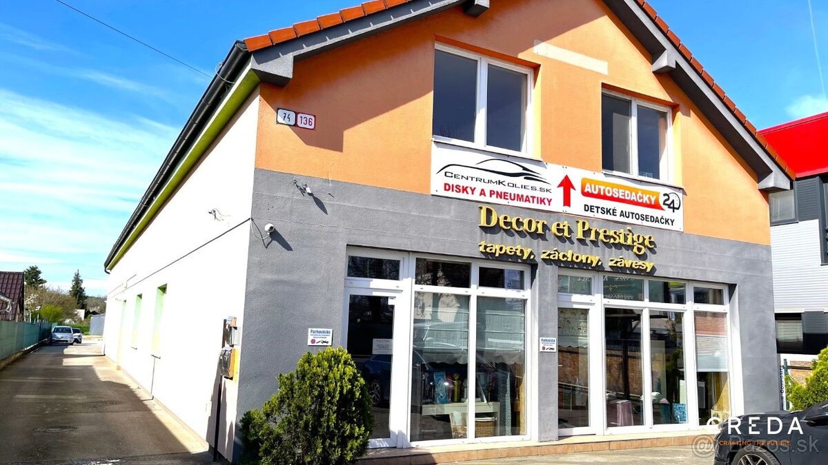 CREDA | prenájom 167,8 m2 komerčné priestory, Nitra – Dolné