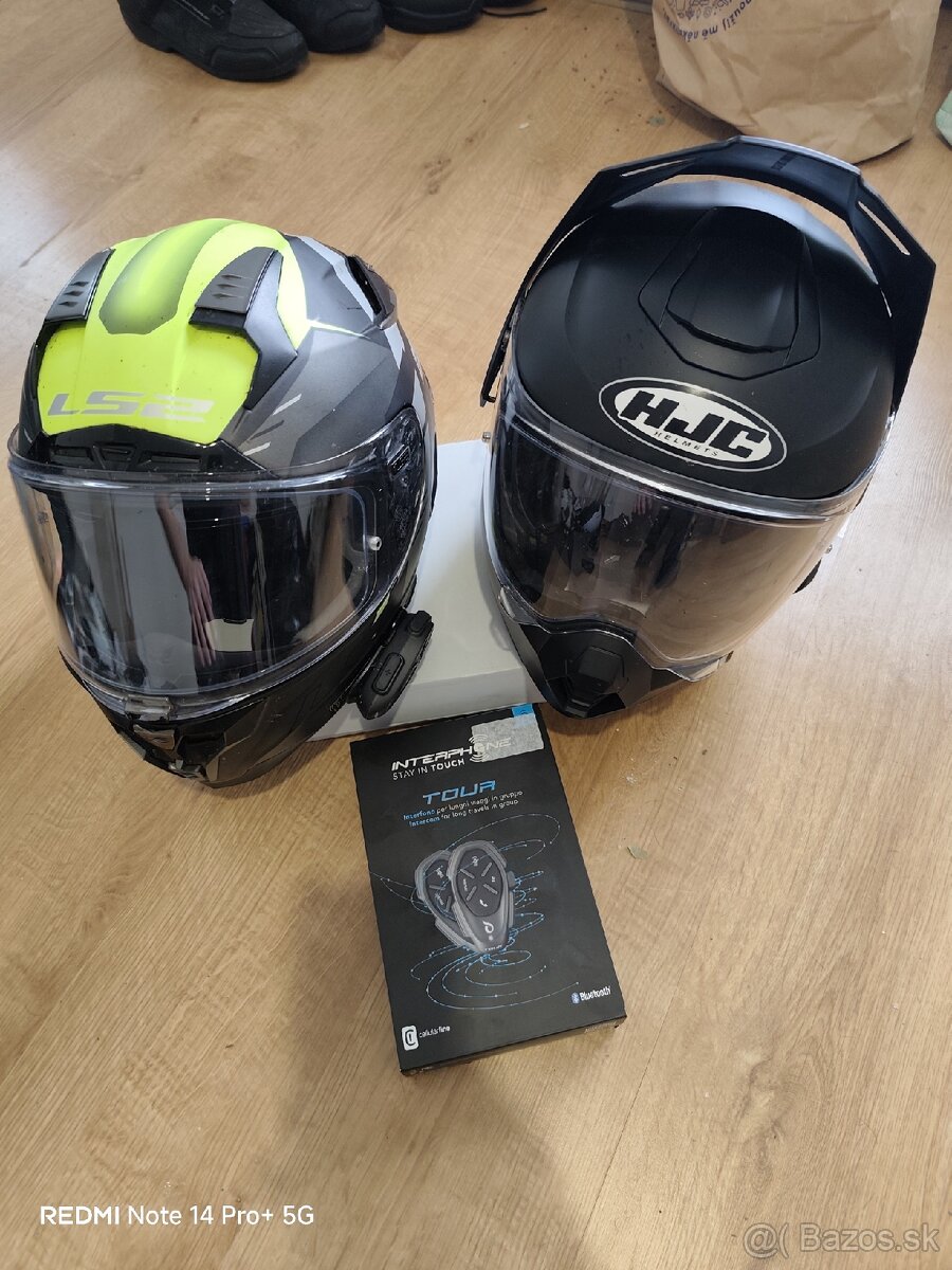 Predám moto prilbu + interphone tour